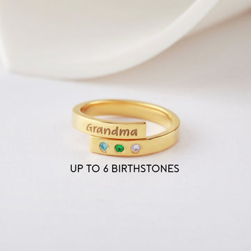 Personalized Birthstone Wrap Ring