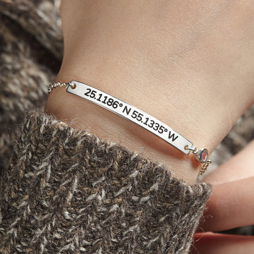 Custom Coordinates Bracelet