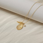 Fingerprint Necklace with Angel Wing