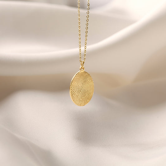 Oval Fingerprint Necklace