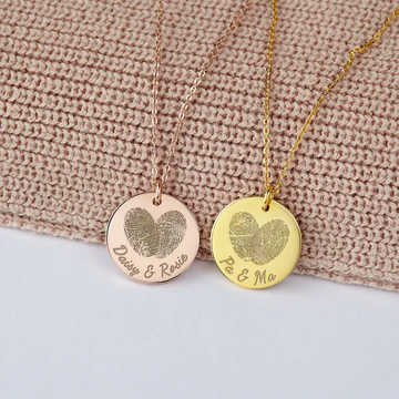 Double Fingerprint Necklace