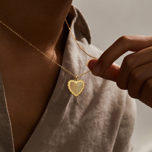 Fingerprint Heart Necklace