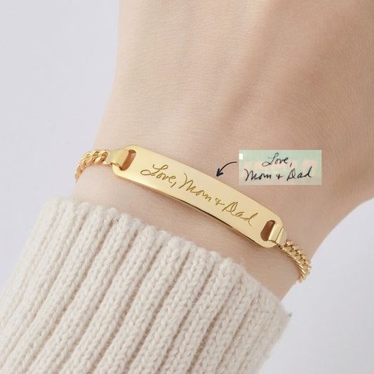 Personalized Handwriting Bracelet - Bar