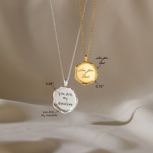 Handwriting Wax Seal Necklace