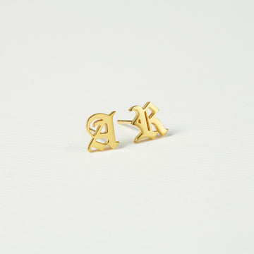 Letter Stud Earrings