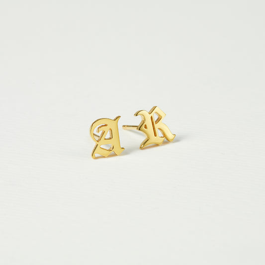 Letter Stud Earrings