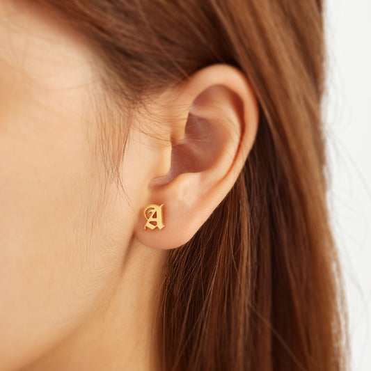 Letter Stud Earrings