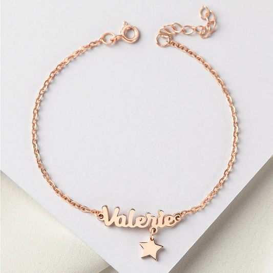 Name Bracelet With Cute Charm For Kids