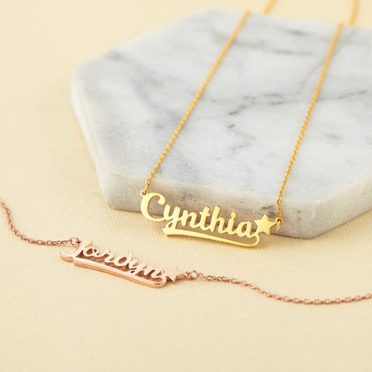 Kid Name Necklace With Charm