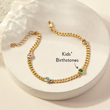 Kids Birthstones Bracelet for Mom