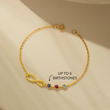 Infinity Birthstone Bracelet For Mom