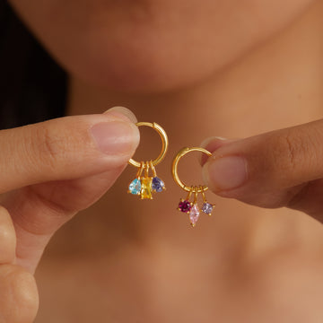 Multiple Birthstone Earrings