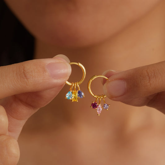 Multiple Birthstone Earrings