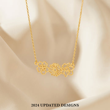 Birth Flower Necklace - 1-8 Birth Flower