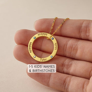 Children's Names Necklace For Mother - Circle of Love