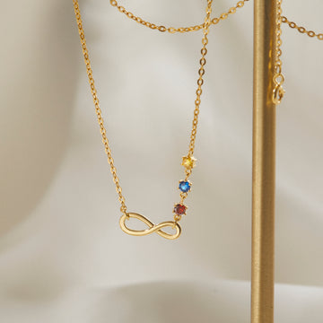 Infinity Birthstone Necklace