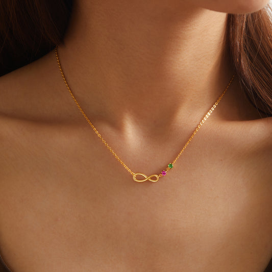 Infinity Birthstone Necklace