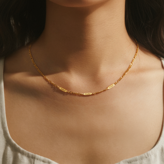 Engraved Children Name Necklace For Mom