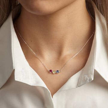 Mom Necklace With Birthstones