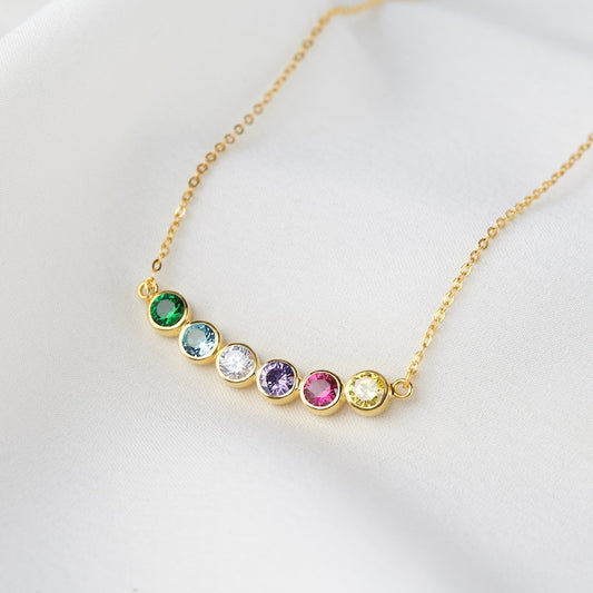 Mom Necklace With Birthstones