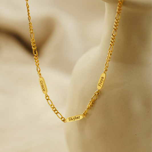 Engraved Children Name Necklace For Mom