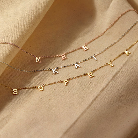 Spaced Letter Name Necklace