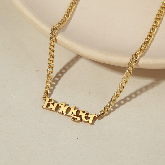 Name Necklace - Curb Chain