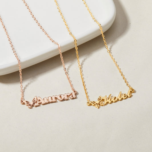 Butterfly Name Necklace