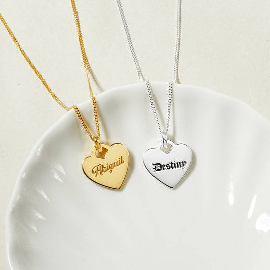 Custom Heart Name Necklace