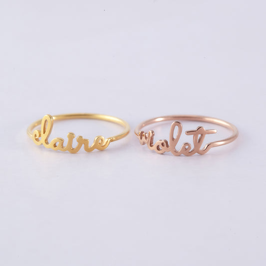 Stacking Name Rings