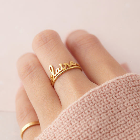 Stacking Name Rings