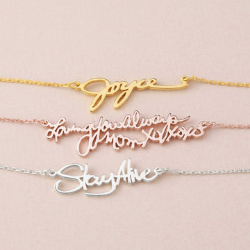 Personalized Handwriting Necklace - Large