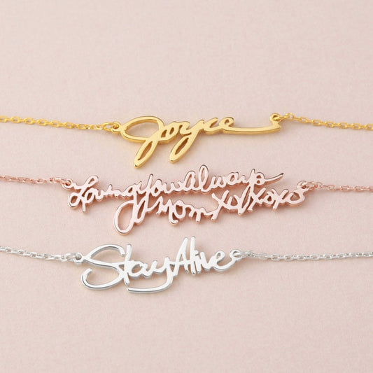 Personalized Handwriting Necklace - Large