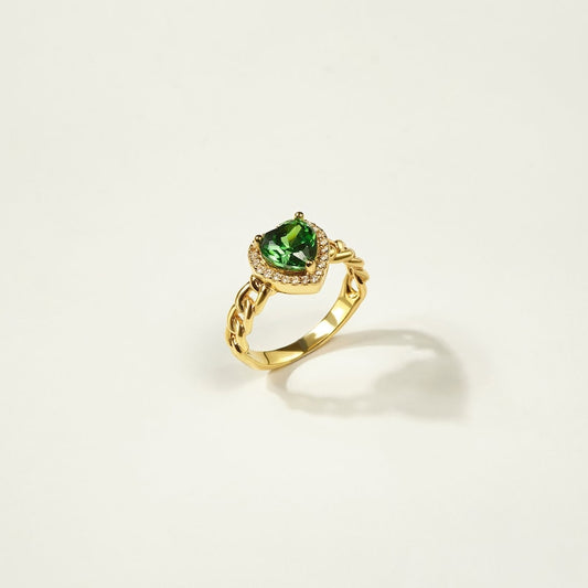 Birthstone Heart Ring