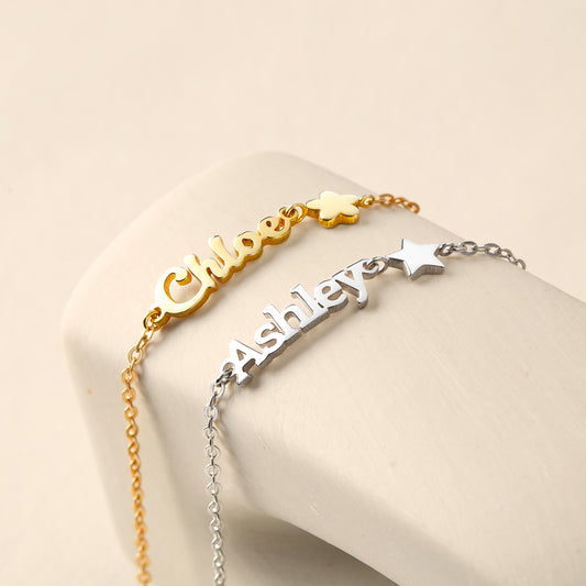 Name Bracelet with Charm