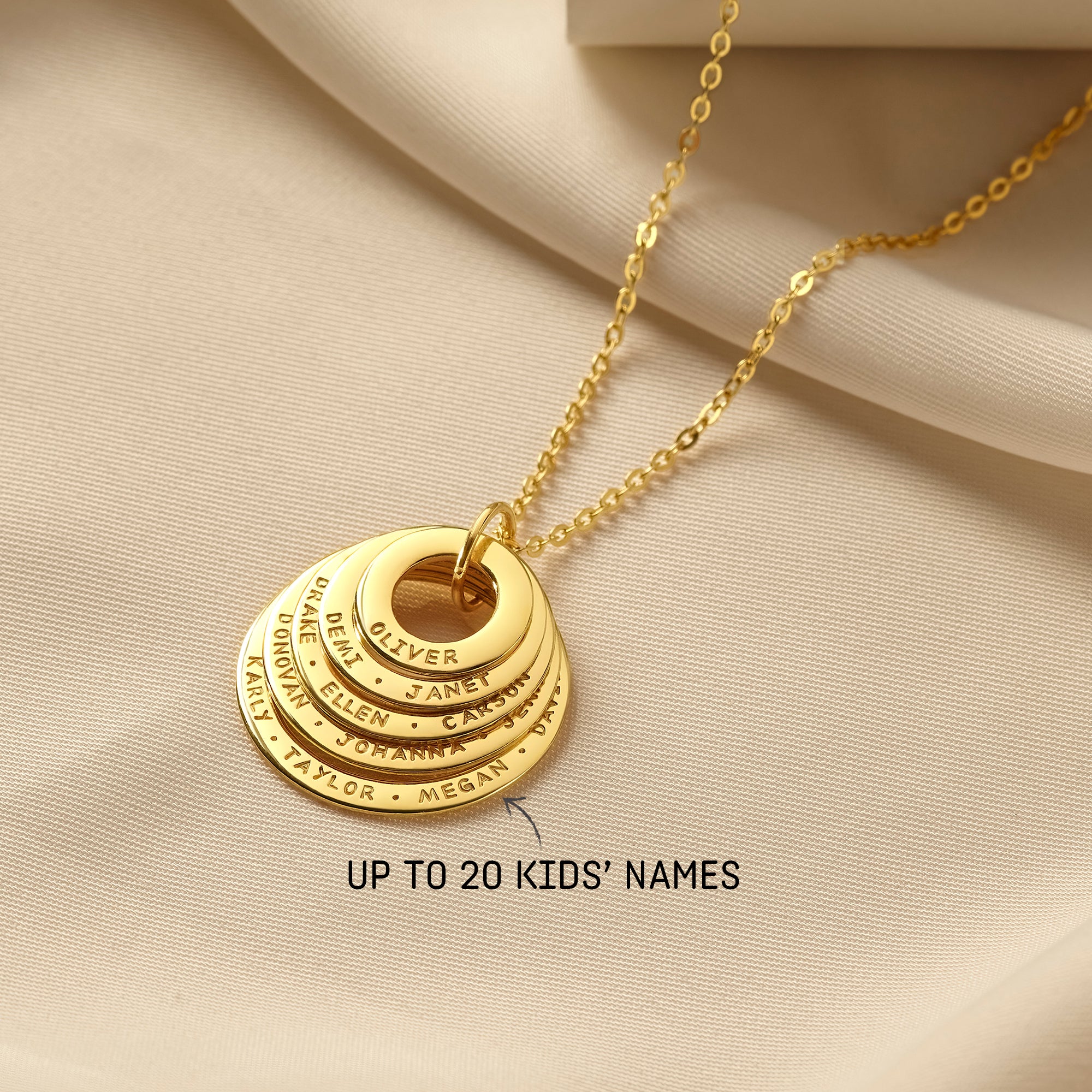 Necklace for mom fashion with children's names