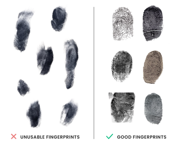 Tips for photographing the fingerprints: