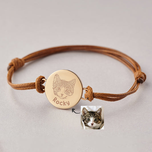 Pet Portrait Leather Bracelet