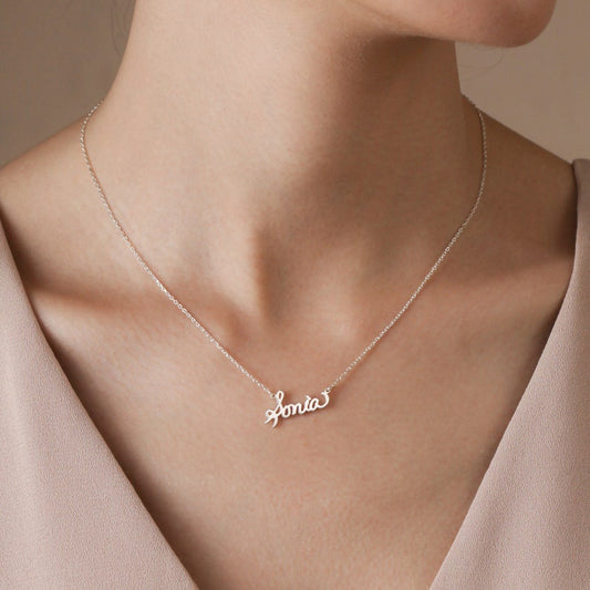 Dainty Custom Handwriting Necklace