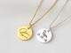 Disc Handwriting Necklace - Dainty