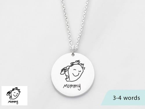 Kid's Drawing Disc Necklace