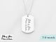 Dog Tag Necklace For Men Engraved With Actual Handwriting