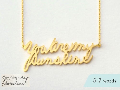 Personal Handwriting Necklace - Large