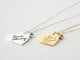Sideway Heart Handwriting Necklace with Charm