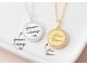 Handwriting Disc Necklace With Stones