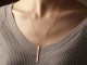 Latitude Longitude Necklace - Skinny Drop Bar
