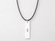 Dog Tag Coordinate Necklace - Leather Cord