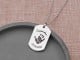 Baby Handprint Dog Tag Necklace For Men