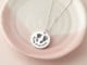 Disc Baby Footprint Necklace