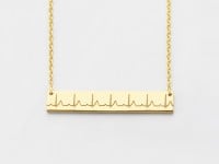 Heartbeat Necklace Engraved With Actual Heartbeat